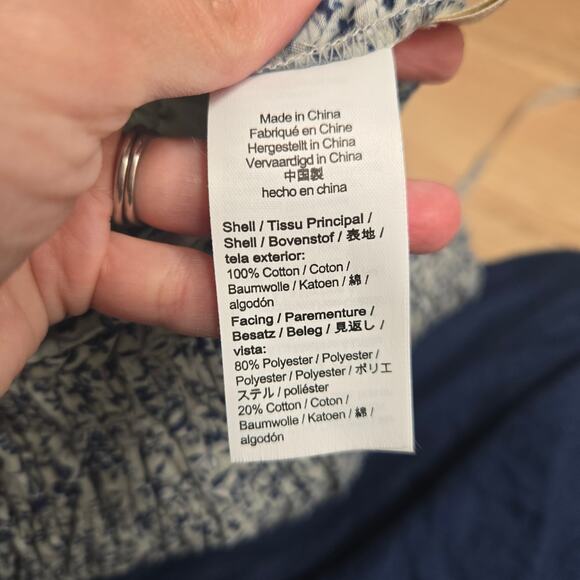 Madewell Smocked Pull-On Shorts in Florentine Floral XS Blue - Picture 7 of 8